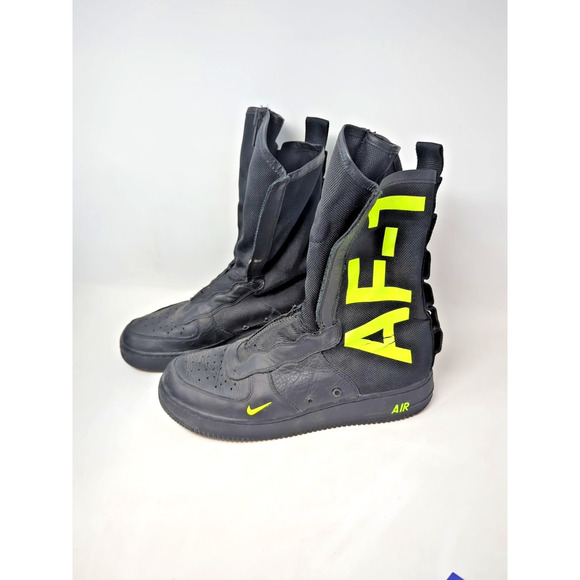 Nike Mens SF Air Force 1 High AA1128-003 Boots Mens 10 Black Volt fast shipping - Picture 2 of 5